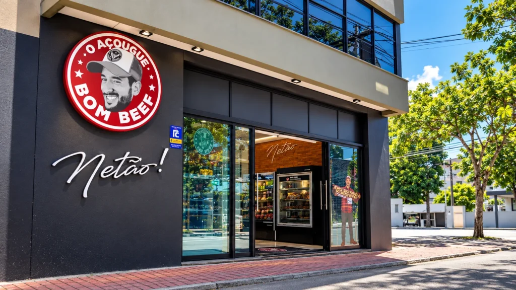 Fachada do Açougue Bom Beef em Alphaville, Santana de Parnaíba