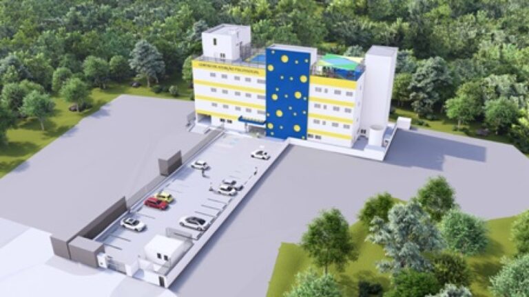 Obra do novo CAPS Infantojuvenil de Santana de Parnaíba, no Jardim Frediani, em fase de construção
